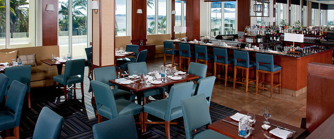 The interior of Blu Restaurant