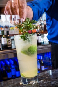 Decorating a Mint Mojito